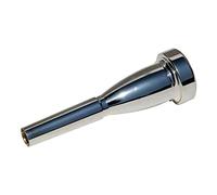 Tyenaza Silver Color Trumpet Mouthpiece, Pure Full Copper Silver Plating Trumpet Mouthpiece Replacement for Beginners and Professional Players (1C)