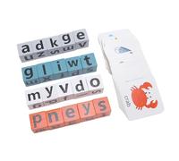 Tyenaza Wooden Alphabet Blocks Interactive Educational Early Learning ABC Letter Blocks Toy for Toddlers