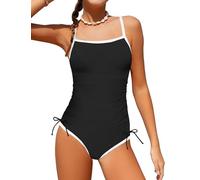 TyeSmo Girls Swimsuit Tankini Set, black, 11-12 Years