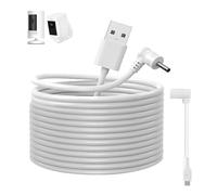 Tyeyober 17ft/5.2M，26.2ft/8M，34ft/10.4M USB & DC Power Cord Compatible with Ring Stick Up Cam Battery/Stick Up CamBattery 3rd Gen/2nd Gen,Ring Spotlight Cam Battery Camera, Indoor Outdoor Power Cord