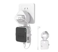 Tyeyober Outlet Wall Mount Compatible With Blink Sync Module 2, Outlet Holder with Short Cable, No-Drill Plug Bracket, Space-Saving Wall Mounting for Blink Sync Module 2
