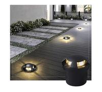 tyfuture LED Well Lights Garden Recessed Ground Light 4 Sides Light Transmission IP66 Waterproof Outdoor Underground Light AC85-265V for Pathway, Yard, Lawn, Patio, Trees, Step, Walkway Landscape Ligh