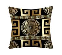 Tyfuty Greek-Key Throw Pillow Covers, Pillowcases Modern Geometric Greek Pattern Gold Wallpaper with Key Cushion Use for Living Room Bedroom Sofa Office 20 x 20 inch