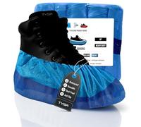 TYGA 160 Pieces Waterproof Reusable Shoe Covers - Blue