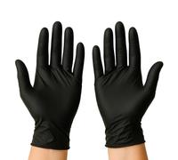 TYGA Black Nitrile Gloves - Unisex, Latex Free, Powder Free, Multi-Purpose Black Disposable Gloves - Extra Strong Non-Sterile Black Disposable Gloves for Cleaning, Barber Shop, Extra Large Pack of 100