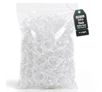 TYGA Mini Rubber Bands, Clear, Extra Thick, Pack of 1000 | Soft Elastic Bands, Flexible Stretch, Suitable For Kids, Lightweight Elastic Bands, Ideal For Braids, Ponytails & Sectioning
