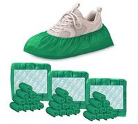 TYGA Shoe Covers, Embossed Waterproof Overshoes, Anti-Slip Boot & Shoe Protectors for Floor, Carpet, Cleaning, Indoor/Outdoor Use, Pack of 300, Green