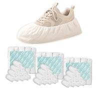 TYGA Shoe Covers, Embossed Waterproof Overshoes, Anti-Slip Boot & Shoe Protectors for Floor, Carpet, Cleaning, Indoor/Outdoor Use, Pack of 300, White