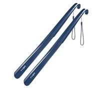 TYGA Shoe Horn Extra Long Handled 23 inches, 58cm, Comfortable, Elongated Footwear Fitter (For Men & Women) (Blue, 2)