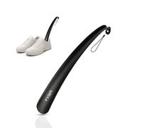 TYGA Shoe Horn Long Handled 43cm Long Shoe Horn-Plastic Shoehorn for Men, Women with Comfort Grip Long Shoe Horns-Flexible Extra Long Shoe Horn for Elderly (2, Black)