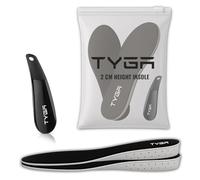 TYGA Shoe Insole Height Increasing, Soft Breathable Orthotic Sports Replacement Insoles for Men and Women + Free Shoe Horn (Size UK 3.5 - UK 9) (2CM)