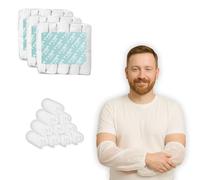 TYGA STORE 3 x 100 Oversleeves Arm Covers - Waterproof Arm Protection Sleeves with Elastic Ends - For Home, Cleaning, Medical, One Size (White) (Pack of 300)