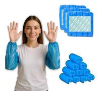 TYGA STORE Arm Sleeves, Water-Resistant Oversleeves With Elastic Ends, Reusable For Cleaning, Kitchen & Daily Utility Use, Universal Fit, (300, Blue)