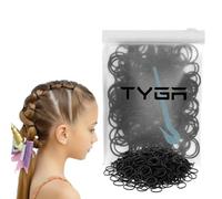 TYGA Store Pack of 500 Mini Rubber Bands Strong Elastic Bands with Band Removal Hook for Kids Hair Ties, Braids Ponytail Hair, Pet Hairband Wedding Hairstyle and More (Black)