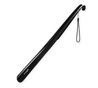 TYGA STORE Shoe Horn Extra Long Handled 23 inches, 58cm, Comfortable, Elongated Footwear Fitter (For Men & Women) (Black, 1)
