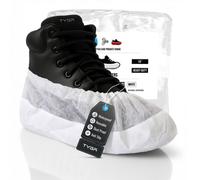 TYGA Store Tyga Heavy Duty Overshoes, Reusable, Long-Lasting Cpe/pp (White) (Pack Of 40)