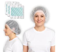TYGA Store Tyga Mob Caps, Disposable Non Woven Hair Net, Elastic Hair Nets, Premium Hair Covers, White (Pack Of 300)