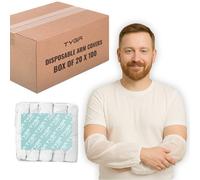 TYGA Store Tyga Oversleeves Arm Covers, Waterproof Arm Protection Sleeves With Elastic Ends, White (Pack Of 2,000 (20 X 100))