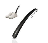 TYGA Store Tyga Shoe Horn, Long Handled, Snap-Proof Flexible Plastic (17In, 43Cm) Black, Pack Of 1