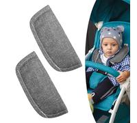 TYGFRT 1 Pair Gray Shoulder Strap Pads, Car Seat Belt Pads, Baby Car Seat Strap Pads, Stroller Straps, Child Seat Belt Pads, Infant Pad Shoulder Straps, Stroller Car Seat Strap Pads