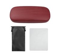 TYGFRT 1 piece of mahogany grain glasses case, 1 piece of black storage bag, 1 piece of suede gray glasses cloth, glasses storage box, sunglasses protection case, waterproof glasses case