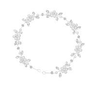 TYGFRT 1 Piece Silver Crystal Garland Tiara Headband for Girls Communion, Wedding, or Daily Wear
