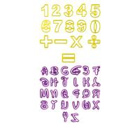 TYGFRT 1 Set of 26 Letter & 15 Number Symbol Stamping Molds, Embossing Machine, Fondant & Biscuit Stamps, Fondant Cutting Molds