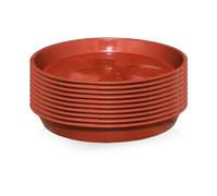 TYGFRT 10-Piece Plant Tray Set, Mini Terracotta Pot, Gardening Container, Flower Pot Base (Red)