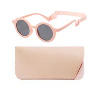 TYGFRT 1Pc Baby Sunglasses, 1Pc Glasses Bag, Outdoor Beach Sunglasses, Oval Kids Sunglasses, Toddler Glasses