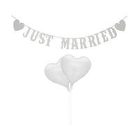 TYGFRT 1Pcs Wedding Love Flags, 2Pcs Love Balloons, Wedding Flowers, Wedding Pennant Banner, Wedding Party Flags, Wedding Decoration Accessories