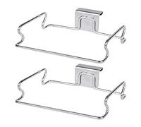 TYGFRT 2 PCS Stainless Steel Garbage Bag Support Rack, Hanging Garbage Bag Holder, Plastic Bag Storage Rack, Kitchen Organizing Accessories for Kitchen, Bathroom, Cabinet