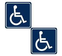 TYGFRT 2 Pieces of Disabled Wheelchair Stickers, Disabled Car Stickers, Barrier-Free Passage Sign Stickers, Safety Sign Stickers, Disabled Blue Mobility Badges (Blue)