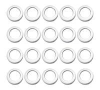 TYGFRT 20 Pcs Curtain Eyelets, Rings, Tape, Fabric Eyelets, Hanging Rings, Plastic Wires, Perfect For Everyday Use (Silver)