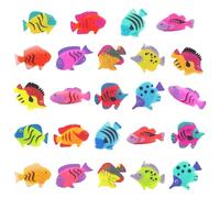 TYGFRT 24 Tropical Fish, Decorative Marine Life, Simulated Sea Animal Models, Mini Ocean Fish, Soft Plastic Children's Toys, Beach Theme Party Supplies