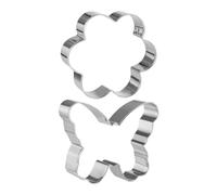 TYGFRT 2Pcs Baking Cookie Mold, Flower Shape, Flower, Butterfly Cookie Mold, Cookie Cutter, Fudge Cutting Mold, Baking Cutting Mold