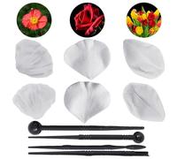 TYGFRT 3 Kinds of Silicone Flower Molds, 4 Fondant Tool Pens, Rose, Gummy, Petal Molds
