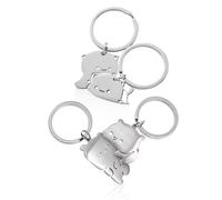 TYGFRT 4 Pieces Metal Keychains, Bear Keychains, Dog Keychains, Cute Bear Pendants, Puzzle Keychains, Couple And Friendship Keychains