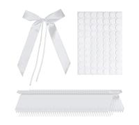 TYGFRT 50Pcs Car Decoration Sheets, 70 Glue Dots, White Decoration Sheets, Wedding Decoration Sheets Accessories, Desktop Decoration Sheets
