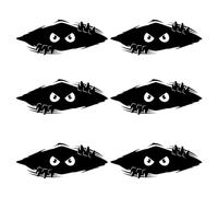 TYGFRT 6 Pieces Car Stickers, Car Stickers Large, Monster Energy Stickers, Car Decoration Accessories, Creative Bumper Stickers, Car Exterior Stickers (Black)