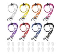 TYGFRT 8 glasses rope 10 Pairs Of Nose Pads, Colorful Glasses Chains, Anti-Slip Hanging Neck-Type Anti-Lost Adjustable Straps
