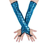 TYGFRT Fish Scale Gloves - Women's Mermaid Costume & Accessories, Fish Tail Top, Underwater World