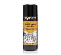 Tygris Belt Dressing Spray 400ml - NSF H1 Food Grade Drive Belt Lubricant - Anti Slip Conveyor & Drive System Treatment - Reduces Squeal, Extends Belt Life, 360° Aerosol