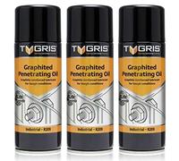 TYGRIS R209 Graphited Penetrating Oil Spray - Pack of 3 x 400ml - Heavy Duty Rust Remover & Seized Bolt Release Lubricant - Graphite Anti-Seize Spray for Nuts, Bolts & Metal Parts