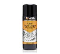 Tygris R242 Clear Acrylic Lacquer Spray 400 ml - High-Gloss Protective Finish for Metal, Wood, Paper & Plastic - Long-Lasting Sealant & Scratch Resistance - Fast-Dry Clear Coat