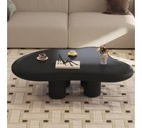 TYHAYJYK Cloud Coffee Table for Living Room,Cream Style Corner Table with 4 Legs,Cute Irregular Shape Side Table-Black