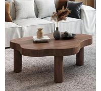 TYHAYJYK Cloud Coffee Table, Thick Round Corner Side Table, Irregular Wood Coffee Table, Modern Cocktail Table with 3 Legs for Living Room Furniture,C-90 * 40cm