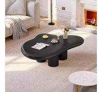 TYHAYJYK Cloud Shaped Coffee Table Smooth Finish Curve-shape Wooden Low Center Table with 4 Stable Support Legs for Small Space,39.37 * 27.17 * 15.75in
