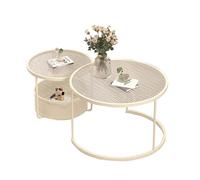TYHAYJYK Living Room Table Sets Coffee Table Set of 2 End Tables Nesting Tables Pedestal Tables Sofa & Console Tables Accent Tea Table Small Glass Tea Table for Bedroom Studio Apartment Ess