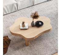 TYHAYJYK Small Coffee Table, Cloud Coffee Tables for Living Room, Mid-Century Geometric Solid Wood Coffee Table Center Table with 3 Legs for Living Room Bedroom,B-80 * 40cm