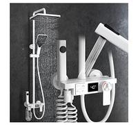 TYHAYJYK Wall Lights Handheld ShowerThermostatic Shower System, Temperature Display, Shower Head with Hand Shower, Rainfall Shower Head with Hand Shower, Bathtub Sets, Portable Bide(White-A